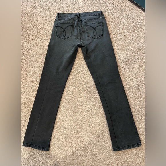 CALVIN KLEIN JEANS Charcoal Black Mid-waist Straight Leg Jeans S 28/6 - Picture 9 of 9
